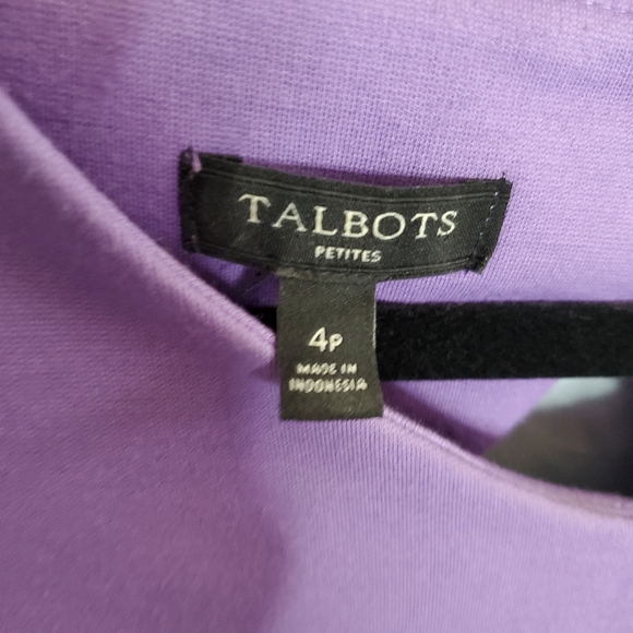 Talbots Sheath v-neck dress purple Size small 4p - Picture 6 of 12